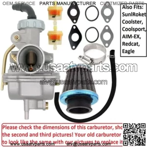 Carburetor Carb For Sunl//Roketa/Kazuma/Lifan/Taotao/Rebuild Kit