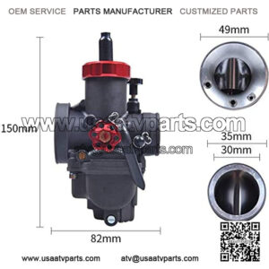 Replacement Orginal High Performance Speed Modified Carburetor PE30mm 48mm Air Filter Fit Motorcycle Scooter Atv Dirt bike 180CC-300CC Honda Yamaha Suzuki Kawasaki CG GY6 Engine