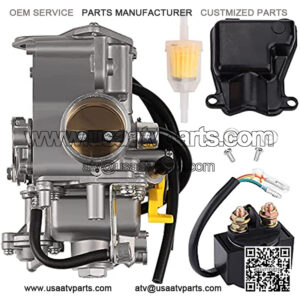 TRX300EX Carburetor Compatible With Sportrax 300EX 300 EX ATV Parts 1993-2009 300 Fourtrax 300 TRX 300EX Carburetor With Solenoid Starter Relay