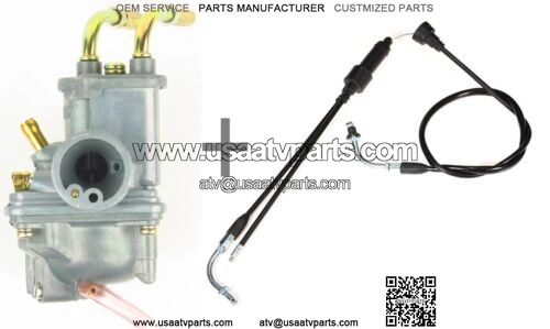 Carburetor & Throttle Cable PW50 Y-ZINGER Dirt Bike PW 50 Carb ATV YF60
