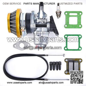 Air Filter Stack Carburetor Carb Replacement for 2 Stroke 47cc 49cc Mini ATV Quad Dirt Pocket Bike Yellow
