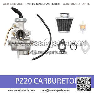 PZ20 Carburetor with Air Filter Gaskets for Baja 50cc 70cc 90cc 110cc 125cc TaoTao 110B NST SunL Chinese Quad 4 Stroke ATV 4 Wheeler Go Kart Dirt Bike Honda CRF50F XL75 CRF80F XR50R