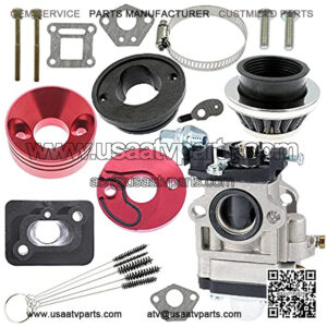 15mm Carburetor Gasket Air Filter Intake Manifold Pipe Alloy Adapter Stack Kit for 2-stroke Engine 33cc 43cc 47cc 49cc 50cc 52cc Pit Dirt Pocket Mini Bike ATV Scooter Chopper Quad Go Kart