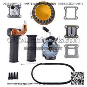 Carburetor Air Filter Assembly Compatible with 2 Stroke 47cc 49cc Mini Pocket Bike Quad Chopper ATV Yellow