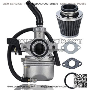 ATV Carburetor pz19 Carb for 50cc 70cc 80cc 90cc 110cc 125cc ATV Dirt Pit Bike Taotao Honda CRF Go-Kart Carb SUNL with 35mm Air Filter Fuel Filter