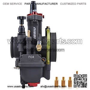 Racing Performance Motorcycle Carburetor 34mm 250CC Carburetor PWK34 Power Jet Carburetor 34mm With Carburetor Jets Fit YAMAHA KAWASAKI SUZUKI Dirt Bike Mini Bike SSR TTR Apollo TaoTao ATV GY6