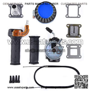 Performance Carb Carburetor Air Filter Assembly Compatible with 2-stroke 47cc 49cc Mini Pocket Bike Quad Chopper ATV Blue