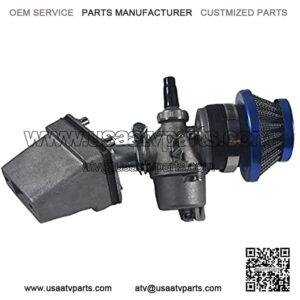 80cc Engine Motor Motorized Bicycle Bike Carburetor and Racing Reed Valve Kit for 32-40mm Intake with Carby Air Filter Stack Fit 50cc Mini ATV Quad Dirt Pocket with 42mm Air Filter