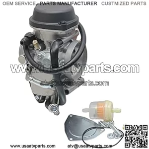 Motocicleta 36 mm PD36J Carburador Ajuste for ATV KFX 400 UTV LTZ400 Piezas de carburador (Color : Silver)