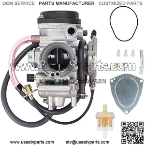 PD33J Carburetor Compatible with Yamaha YFM350 YFM400 Kodiak Big Bear 400 Bruin 350 Grizzly 350 450 Wolverine 350 Bombardier Traxter 500 Carb