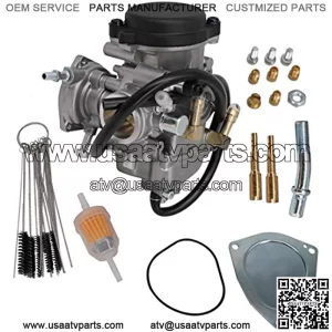 Carburetor For Suzuki King Quad 300 LTF300F 4X4 2000-2002 with Filter & Carbon Dirt Jet Cleaner Tool Kit Durable # 13200-39D22