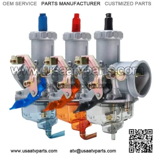 Motorcycle modified carburetor PZ32mm color blue transparent oil pan suitable for HONDA CG250-350CC