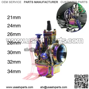 Motorcycle general modification KEIHIN PWK21 24 26 28 30 32 34MM electroplating color carburetor