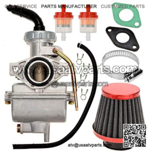 PZ20 Carburetor with Air Fuel Filter Gasket for Coolster 125cc Kazuma Baja 50cc 90cc 110cc 110B NST Quad 4 Stroke ATV 4 Wheeler Go Kart Apollo 70cc Dirt Bike