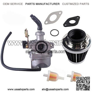 PZ19 Carburetor for Compatible with ATV Cable Choke Carb Gaskets with 35mm Motorcycle Air Filter Fuel Filters for Made 50cc 70cc 90cc 100cc 110cc 125cc Dirt Bike Scooter Go Karts