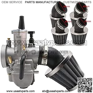 Universal Motorcycle Air Filter is Suitable for 50 110 125 140CC Pit Soil Bicycle Motorcycle Scooter Motorcycle Elbow Air Filter (Color : 48mm)