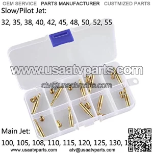 10Pcs Carburetor Main Jets kit & 10Pcs Slow Pilot Jets for PWK Keihin OKO CVK PWM