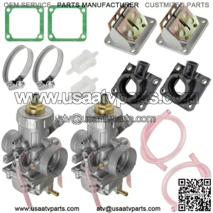 Carburetors w/ Intake & Reed Valves For Yamaha Banshee 350 YFZ350 1987-2006