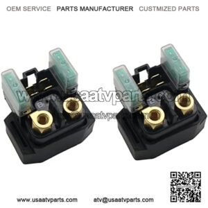 4SV-81940-12-00 Starter Solenoid Relay Compatible With Yamaha ATV YFM 350 400 450 660 Raptor Grizzly Kodiak Wolverine Big Bear 2003 2004 2005 2006 2007 2008 (2PCS)