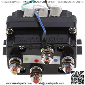 12V Universal Solenoid Relay Contactor Winch Rocker Switch Thumb 250A 95001bs-17000lbs Compatible with ATV/UTV 4WD 4x4 Winches 807.540.5mm