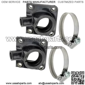 Set of 2 Carburetor Intake Boots W/Clamp for Yamaha Banshee 350 YFZ350 1987-2006