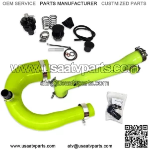 Green Polaris RZR Turbo R & XP PRO Silicone Charge Tube Kit & Blow Off Valve