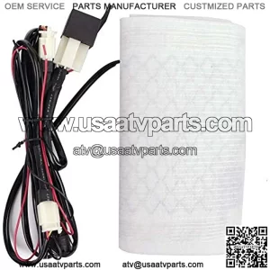 12V Motorcycle ATV UTV E-Bike Carbon Fiber Seat Heater Warmer Kit Round High-Low Switch Heated Pad