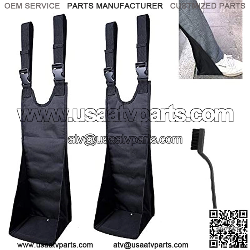 Atv Passenger Foot Rests Univeral Fit Rear Passenger Foot Pegs Durable Oxford Cloth Double strps with Cleaning Brush(1 pair)