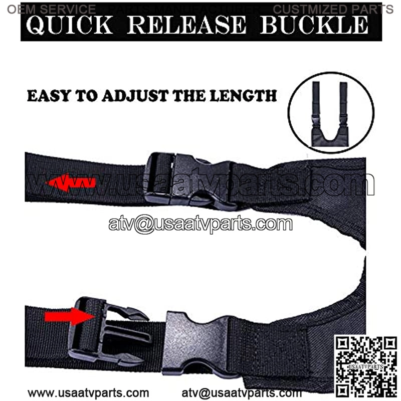 Atv Passenger Foot Rests Univeral Fit Rear Passenger Foot Pegs Durable Oxford Cloth Double strps with Cleaning Brush(1 pair) - Image 3