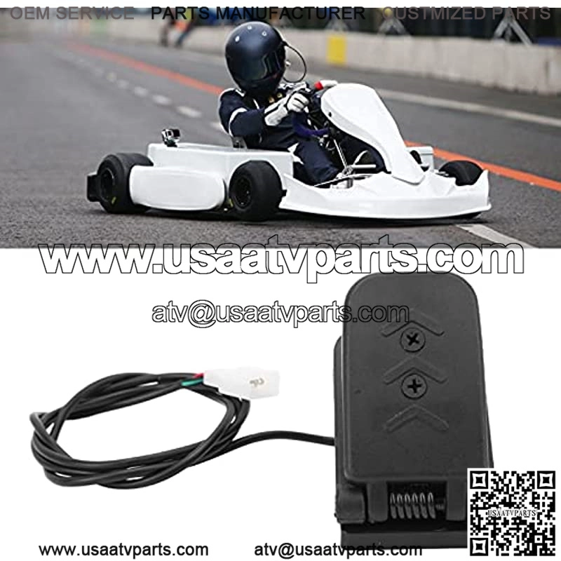 Foot Brake Pedal, Waterproof Throttle Accelerator ATV Foot Pedal Electric Speed Control Socket for Children Car Go Kart Moped - Image 2