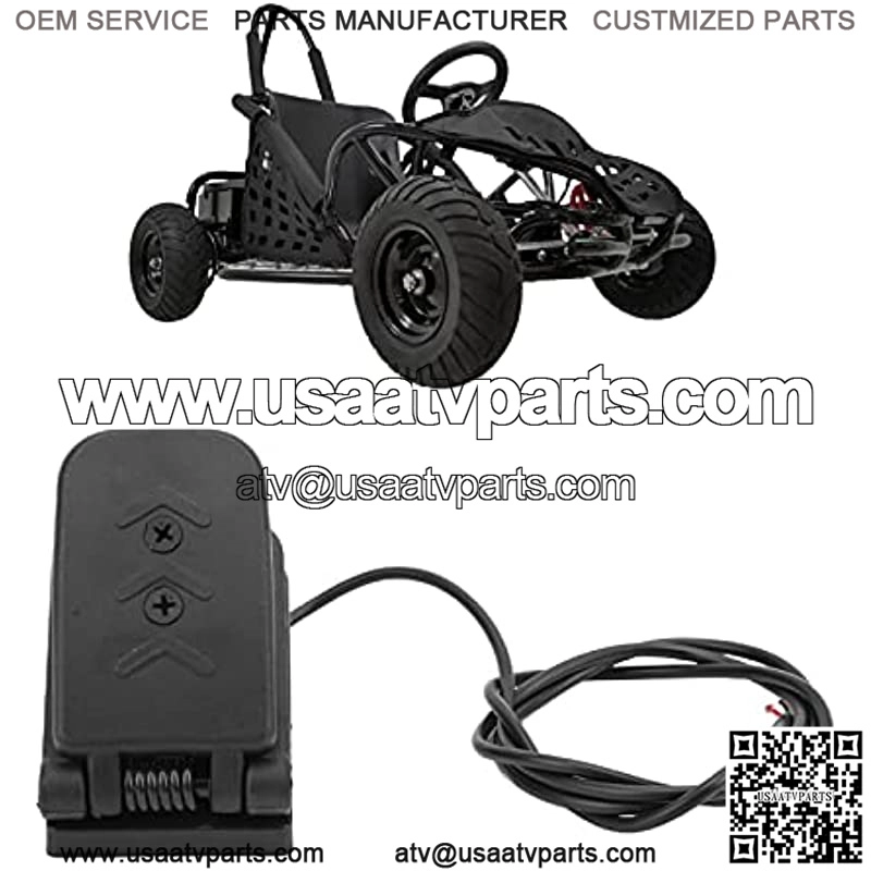 Foot Brake Pedal, Waterproof Throttle Accelerator ATV Foot Pedal Electric Speed Control Socket for Children Car Go Kart Moped - Image 4