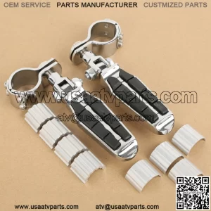 22/25/32/35mm Adjustable Footpegs Footrest Clamps Fit For Harley Touring Dyna US (For: Harley-Davidson)