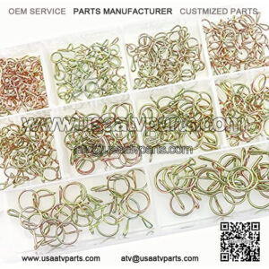 Sutemribor 270 Pieces 10 Sizes Fuel Line Hose Tubing Spring Clips Clamps Assortment Kit for Motorcycle Scooter ATV, 5.5-14mm