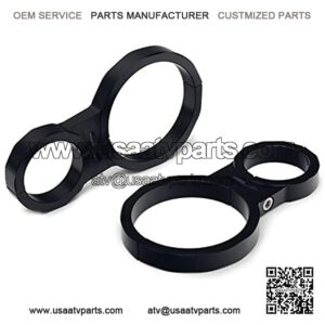 2 pcs Black ATV UTV CNC Billet Alu Shock Reservoir Mounting Clamp Fit 1 1/2" Roll Cage, 2 1/2" Reservoir for King Fox