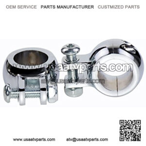 32mm 1-14" CNC Billet Crash Bar Engine Guard Foot Peg Clamps Mounts Fit for Bobber Chopper Cafe racer ATV UTV Scooter Silver