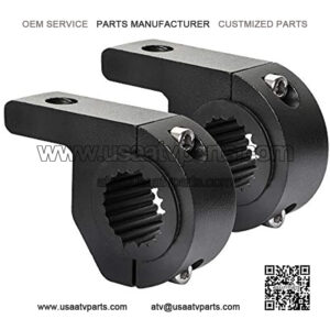 2-Pack (Mini) LED Light Horizontal Clamp Mounting Backet Kit Fit on 0.75" 1" 1.25" Bull Bars Roof Racks Roll Cages for Motorcycle ATV UTV Trucks