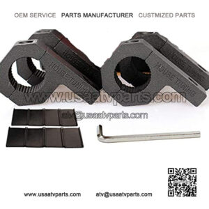 1 inch Bar Clamp-Pack 4 Roof Rack Bar Mounts Tube Clamps Horizontal Bar Clamp Mounting Bracket for Motorcycle ATV Utv Boat Trucks (1"- Clamp Mount kit)