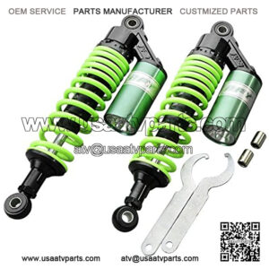12.5 Inch 320mm Pair Motorcycle Shock Absorber Rear Suspension Universal For Honda Suzuki Kawasaki ATV Go Kart Quad Dirt Sport Bikes Green