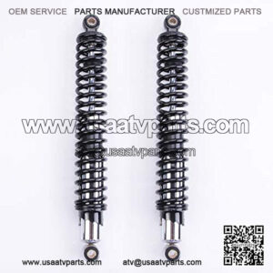 New Shock Absorbers 400mm 15.7 inches Round Ends Motorcycle Replacement Universal for Suzuki Kawasaki Ducati Scooter Atv Quad Dirt Sport Bike Go Kart Black