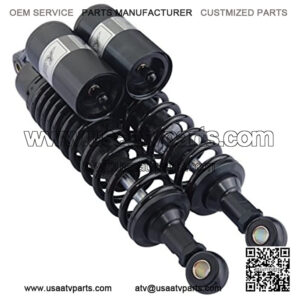 Foxstar Pair 340mm 13.4" Motorcycle Air Shock Absorber Universal Fit For Honda Suzuki Kawasaki ATV Go Kart Quad Dirt Sport Bikes Black