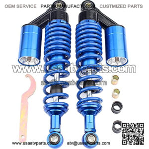1 Pair 320mm Rear Air Shock Absorbers Fits GY6 Scooter Electric Scooter ATV Go Kart Quad Dirt Sport Bikes Universal Motorcycle - Blue