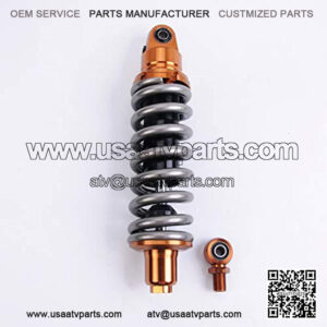 1 Piece Shock Absorber Rear Suspension 360mm 14.2 inches Round Ends Motorcycle Replacement Universal for Scooter Atv Quad Dirt Sport Bike Go Kart Suzuki Kawasaki Ducati Grey