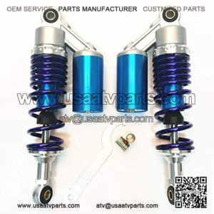 320mm Motorcycle Air Shock Absorbers Universal Fit for Honda Suzuki Kawasaki ATV Go Kart Quad Dirt Sport Bike (Blue&Silver)