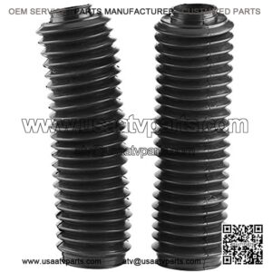 2PCs Motorcycle Rubber Front Fork Tubes Boots Sleeve Shock Covers for Motorbike ATV Dirt Bike (Black Color)