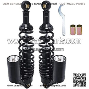 320mm Universal Motorcycle Rear Air Shock Absorbers Fit For H.on-da Su.zu-ki Ya.ma-ha Ka.wasa-ki ATV Sport Bike Go Kart Chinese Quad Dirt Bike Dual Sport Black