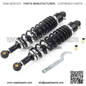 Three T 2pcs 340MM Motorcycle Shocks Absorbers Suspension Universal Adjustable Fits for ATV UTV Dirt Street Bike