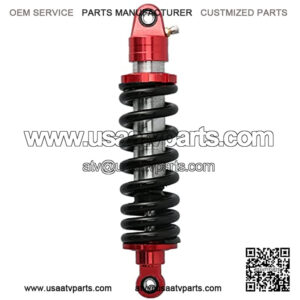 11.4 inch Universal Shocks Struts Rear Suspension Damper Adjustable Damping for Motorbike ATV Go Karts Black Red