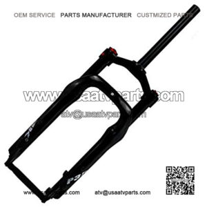 20 inch Snowmobile ATV Suspension Fork Tire 4.0 Air Hydraulic Shock Absorber Aluminum Alloy Front Fork Bicycl Parts Travel:120mm - Black