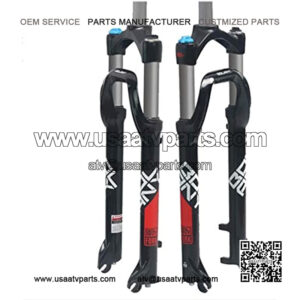 HOLPPO Mountain Bike Front Fork Cycling Suspension Fork Snowmobile ATV Shock Absorber Hydraulic Front Fork 26 Inch 4.0 Fat Tires Off-Road Bicycle 135MM Front Fork