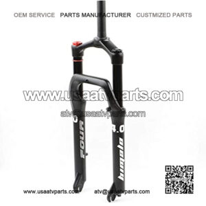Lefuyan Cycling Suspension Fork Snowmobile ATV Fat Tire Air Pressure Shock Absorber Double Shoulder Front Fork 26 4.0 Fork Width 135mm 26in